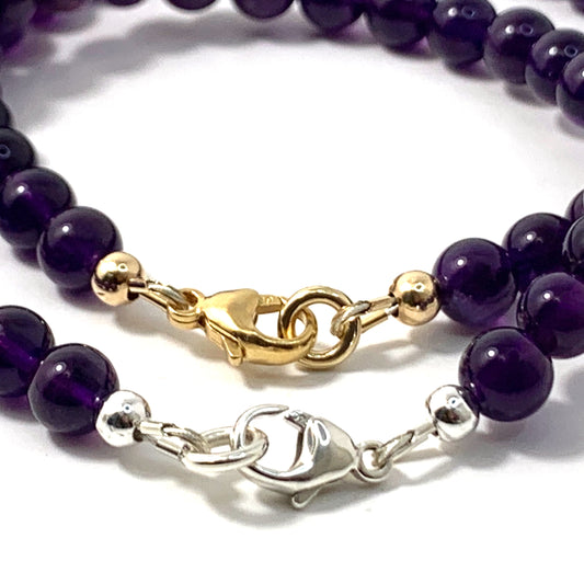 Amethyst Bracelet – Sterling Silver or 14k Gold