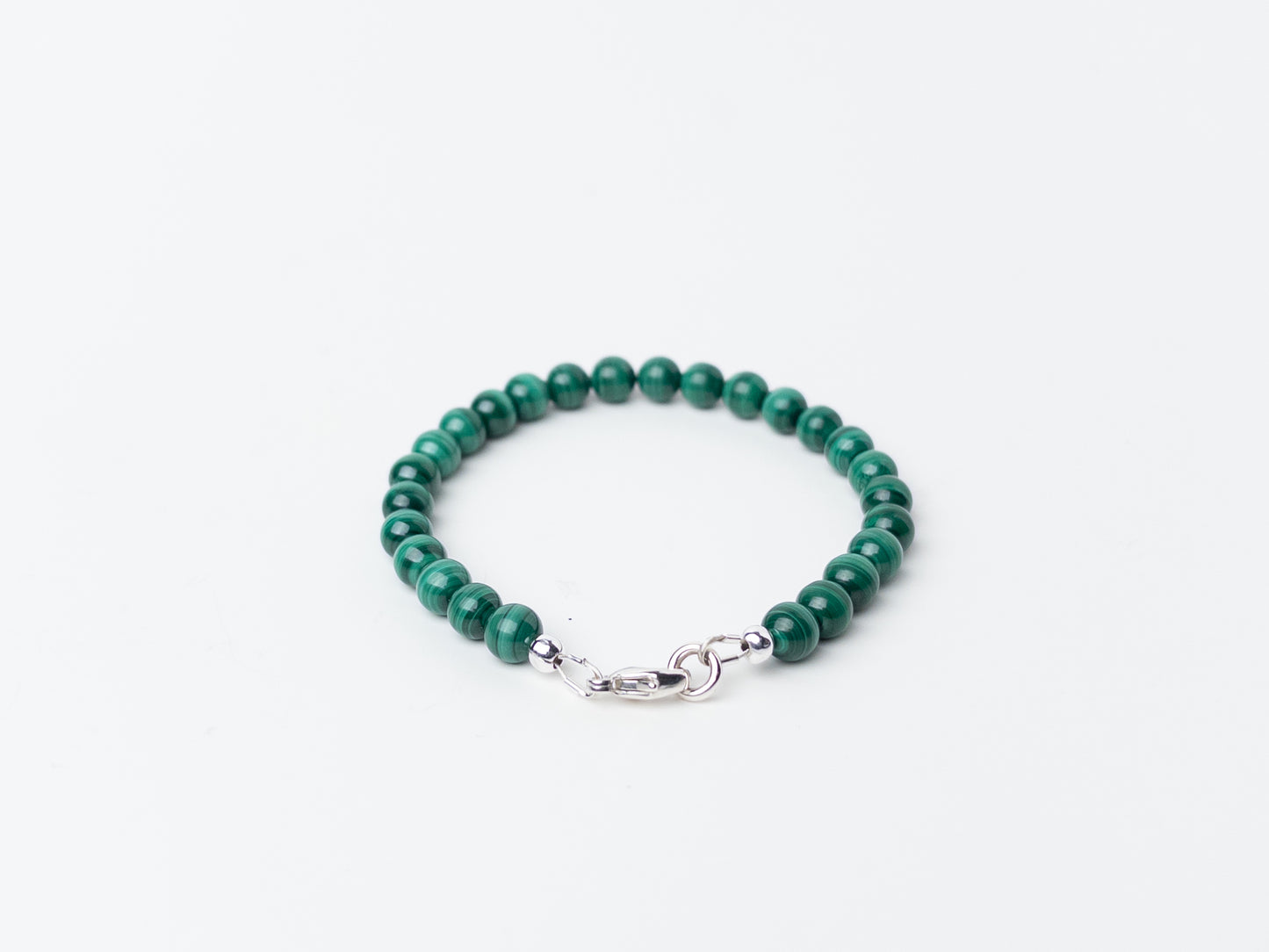 Malachite Bracelet – Sterling Silver or 14k Gold